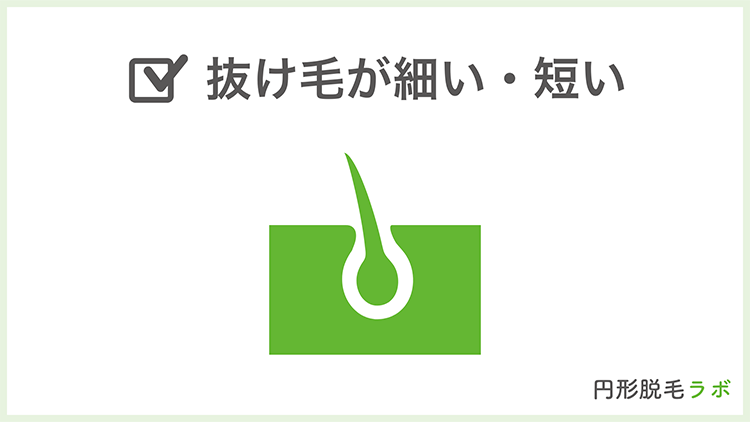 抜け毛が細い・短い