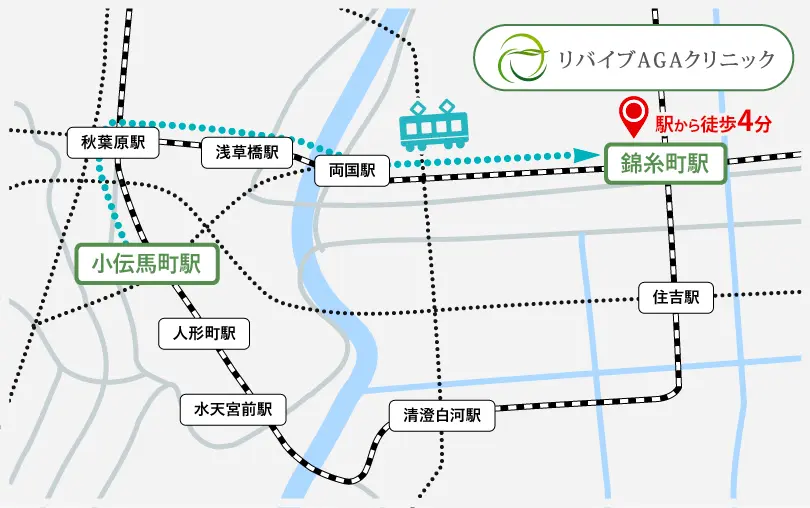 小伝馬町駅から錦糸町駅までのアクセス